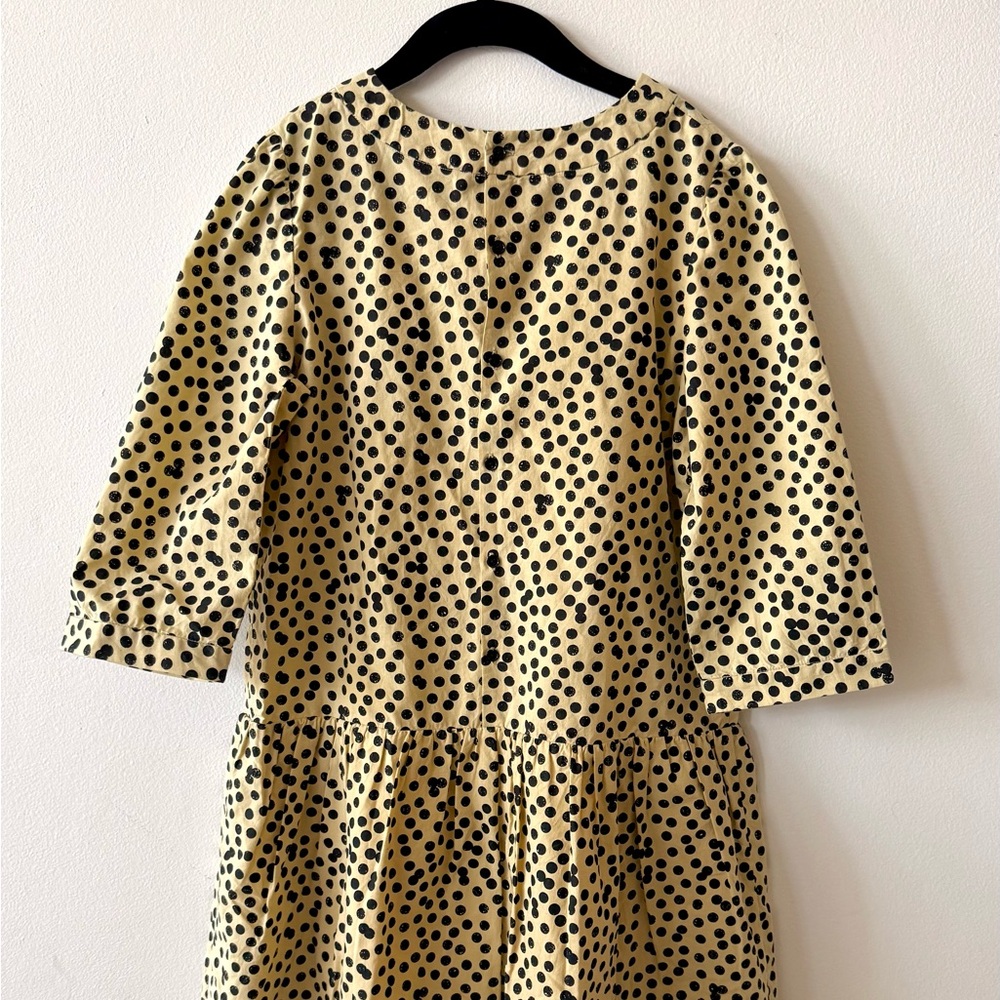 NWOT Bonpoint Cream and Black Polka Dot Dress